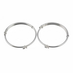 Kids Swastik Silver Kada – 925 Sterling Silver Baby Kada Bracelet (Pair)