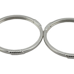 Kids Twist Silver Kada – 925 Sterling Silver Baby Kada Bracelet with Rope Detail (Pair)