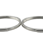 Kids Twist Silver Kada – 925 Sterling Silver Baby Kada Bracelet with Rope Detail (Pair)