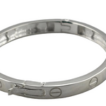 Kids Screw Design Silver Kada – 925 Sterling Silver Baby Kada Bracelet Minimal Style (Single)