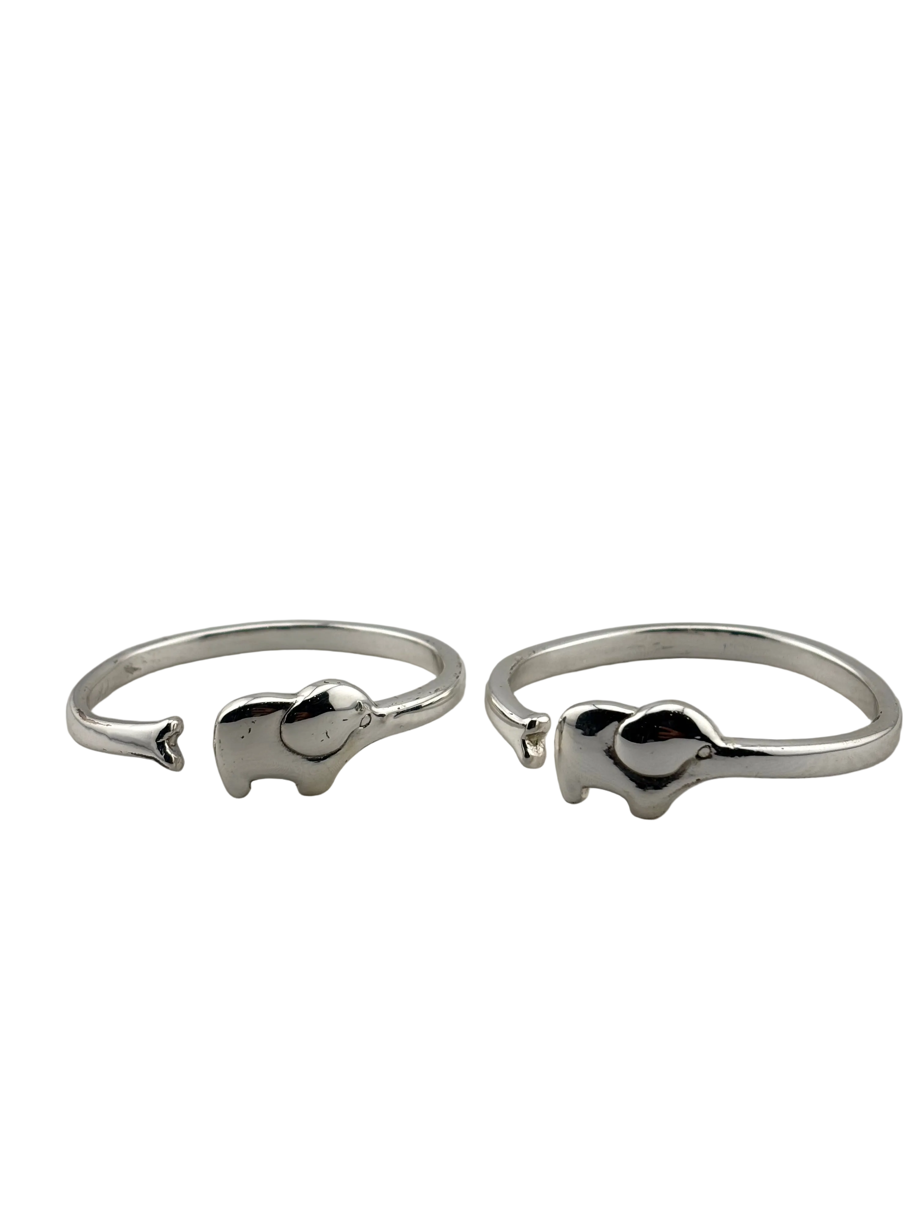 Kids Elephant Silver Kada – 925 Sterling Silver Baby Bracelet Open Kada Cute Animal Design