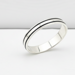 Double Band Silver Kada – 925 Sterling Silver Bracelet Polished Dual Layer Design