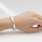 Diamond Cut Pattern Silver Kada – 925 Sterling Silver Bracelet Textured Engraved Designer Kada