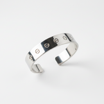 Screw Motif Silver Kada – 925 Sterling Silver Bracelet Minimal Screw Design Bangle
