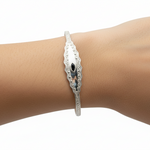 Ornate Engraved Silver Kada Pair – 925 Sterling Silver Bracelet Set