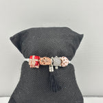 Charm Beaded Silver Bracelet – 925 Sterling Silver Kada with Designer Charms & Tassel