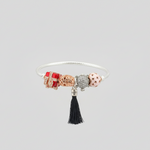 Charm Beaded Silver Bracelet – 925 Sterling Silver Kada with Designer Charms & Tassel
