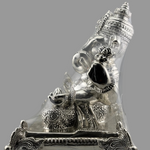 999 Pure Silver Lord Ganesha Idol on Decorative Base