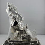 999 Pure Silver Lord Ganesha Idol on Decorative Base