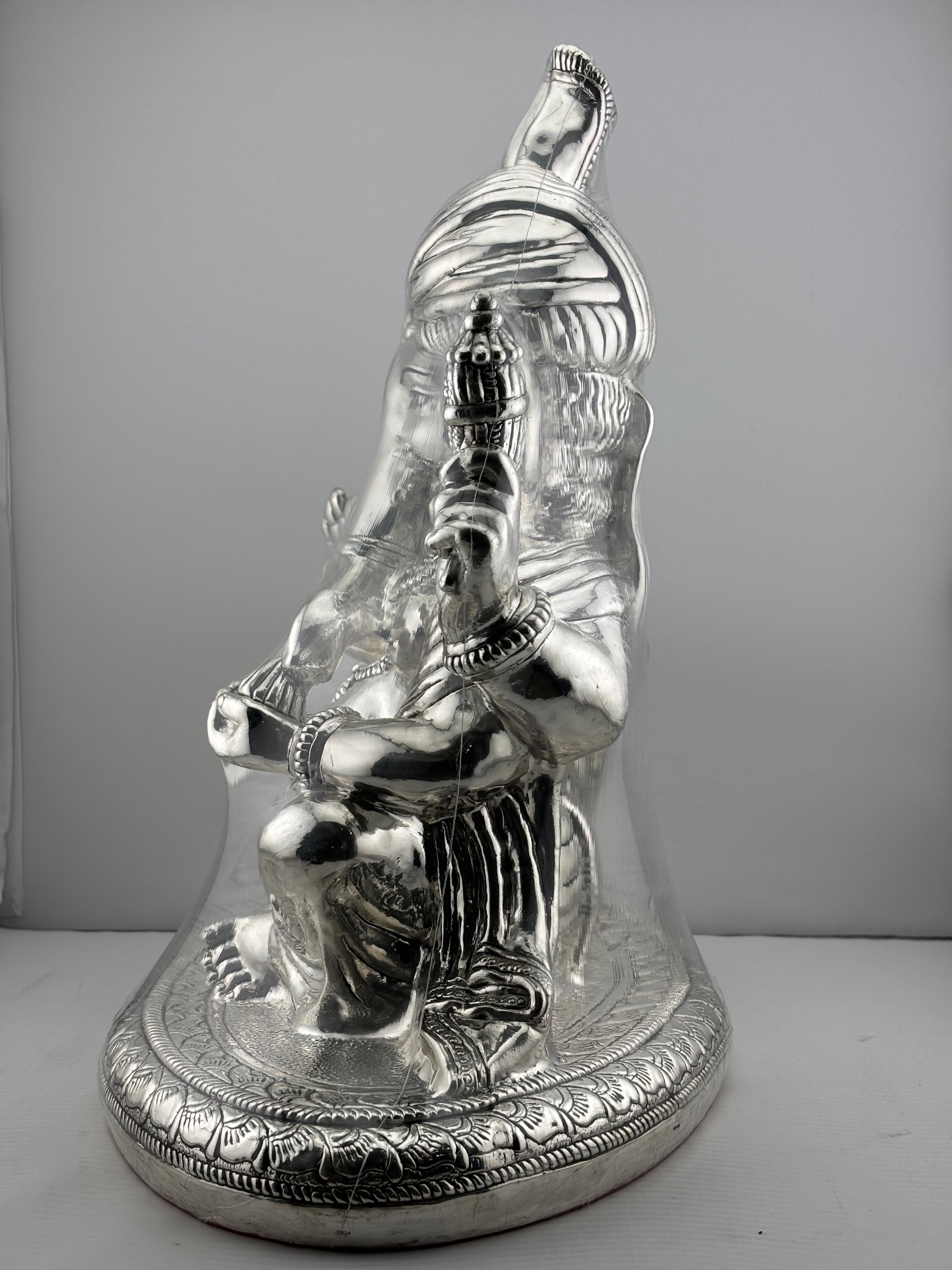 999 Pure Silver Lord Ganesha Idol with Turban Design – Ganpati Murti