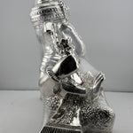 999 Pure Silver Lord Ganesha Idol with Modak & Ornate Crown – Ganpati Murti