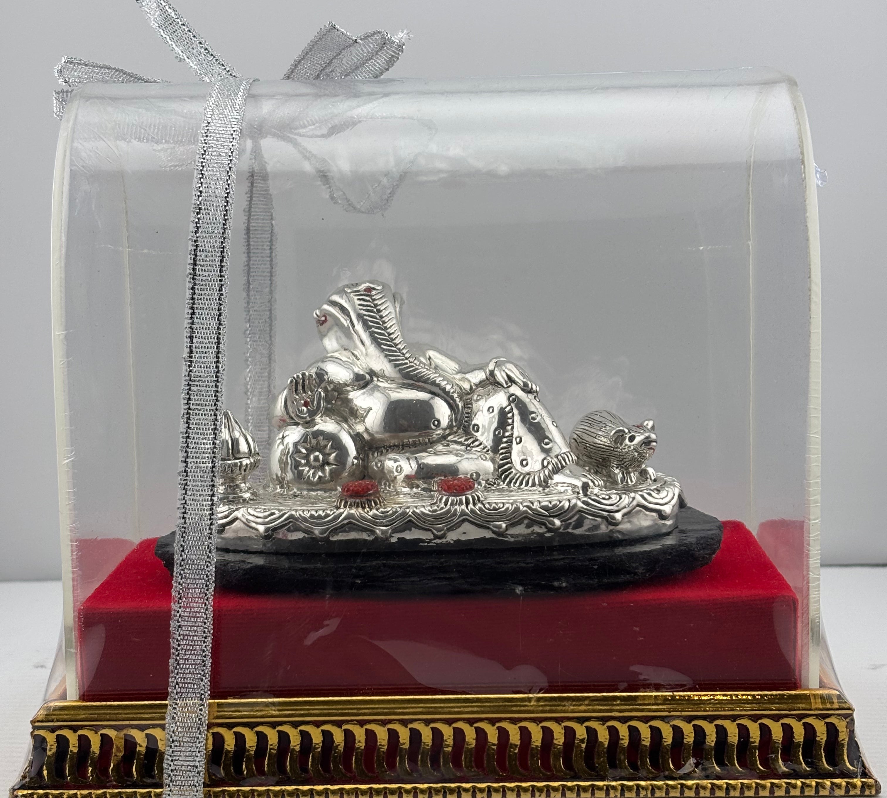 999 Pure Silver Reclining Lord Ganesha Idol 60g – Ganpati Murti