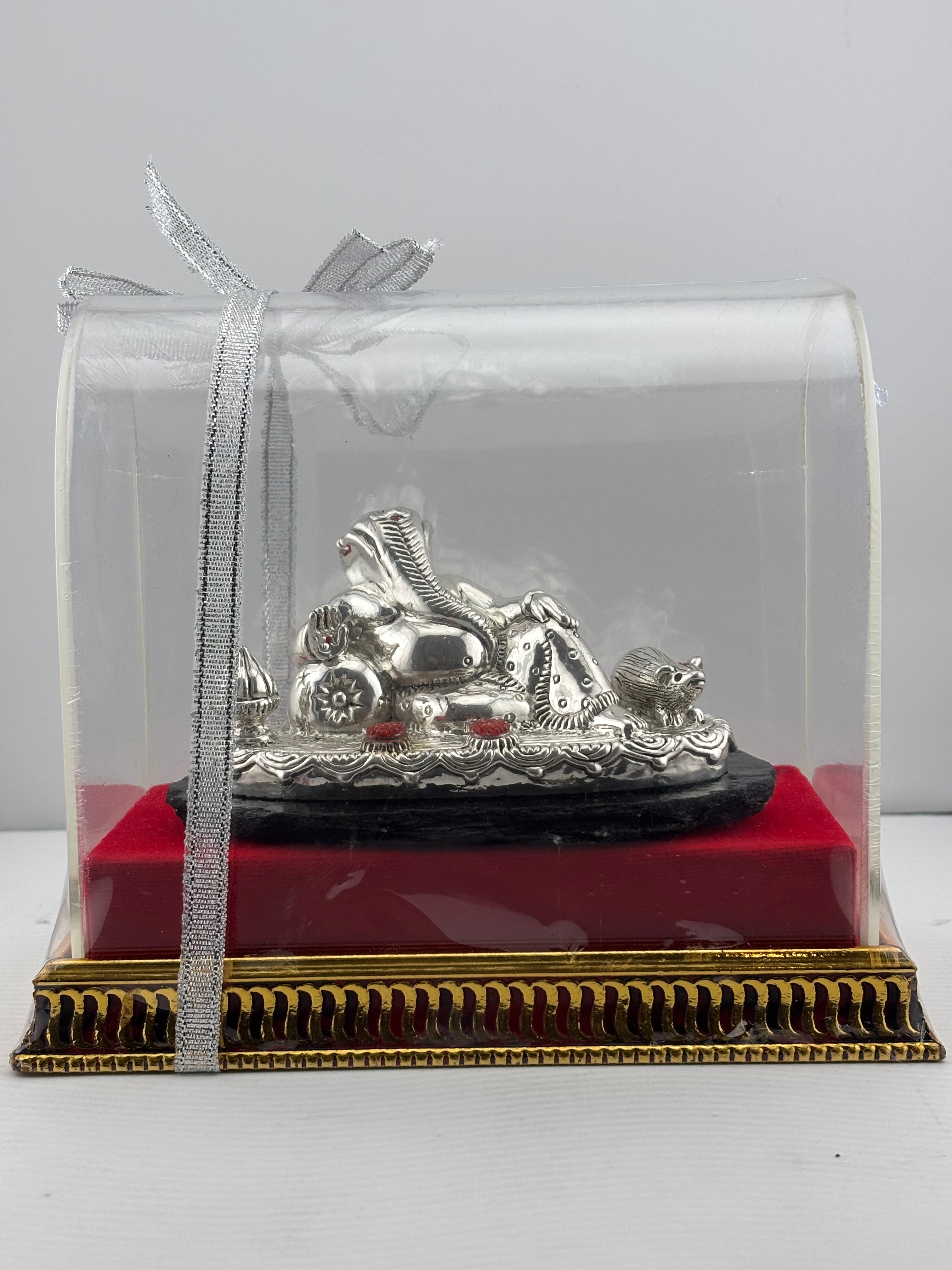 999 Pure Silver Reclining Lord Ganesha Idol 60g – Ganpati Murti