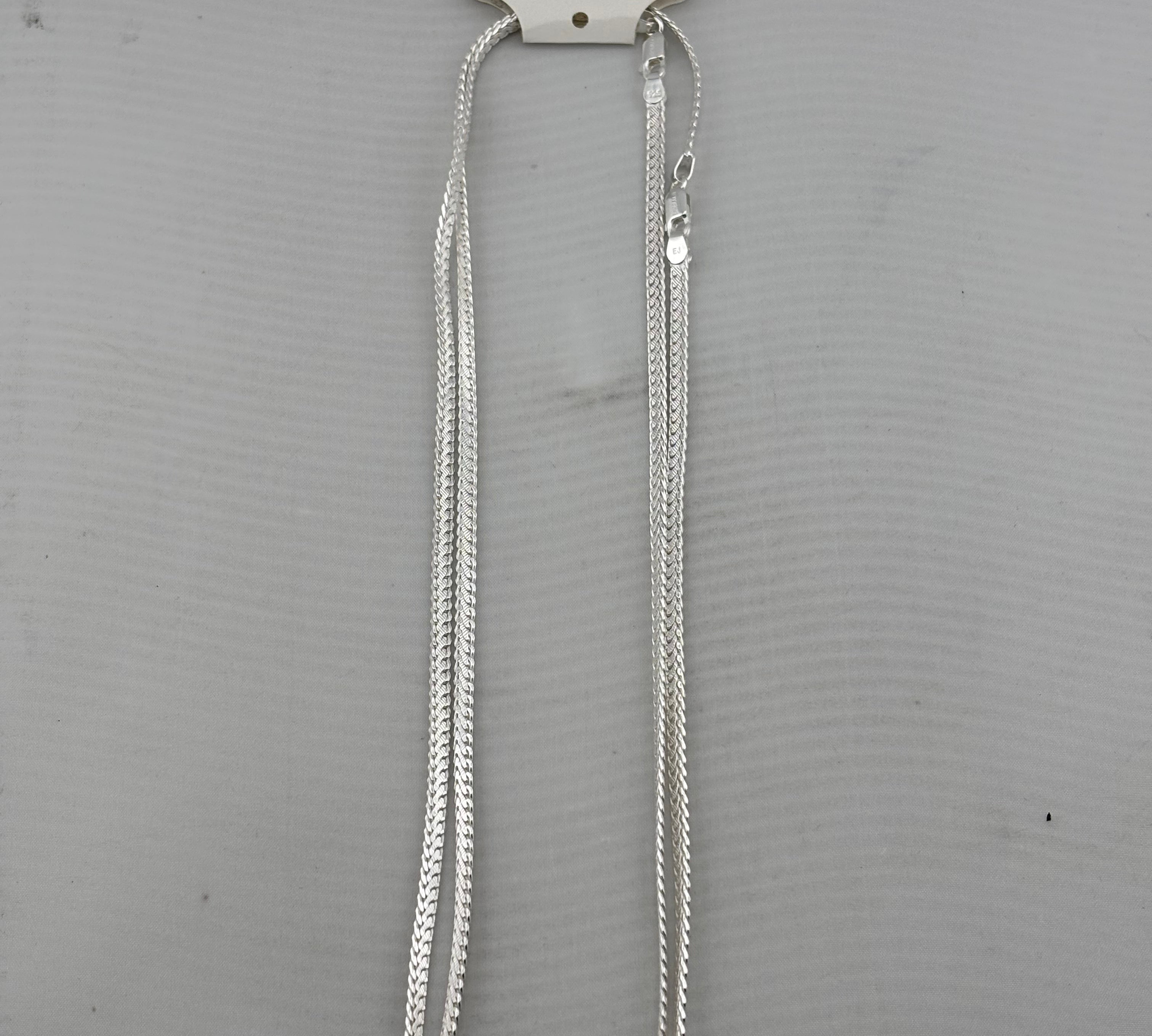 Smooth Flat Link Silver Chain 925