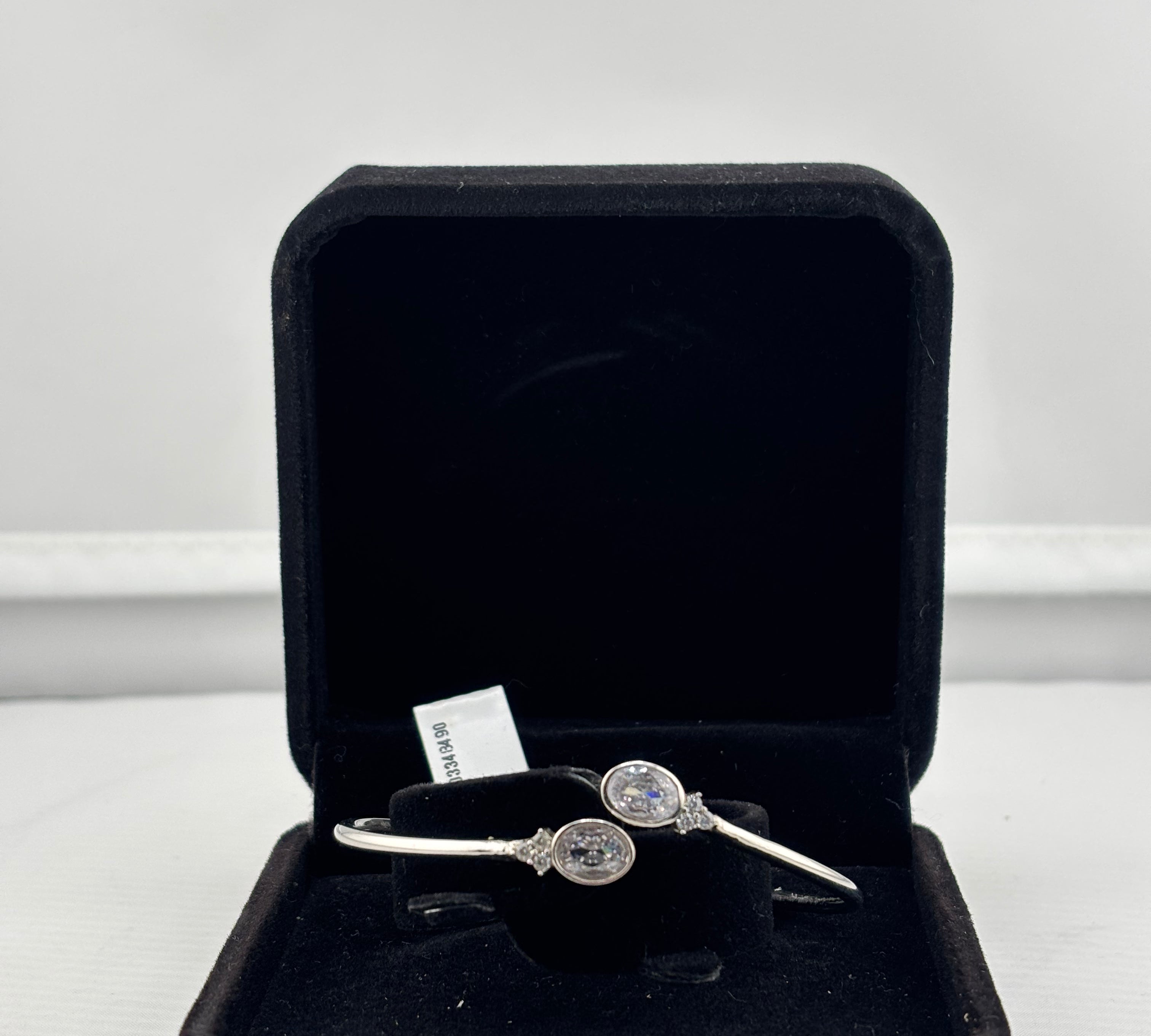 925 Sterling Silver Oval CZ Women’s Bracelet | 6g