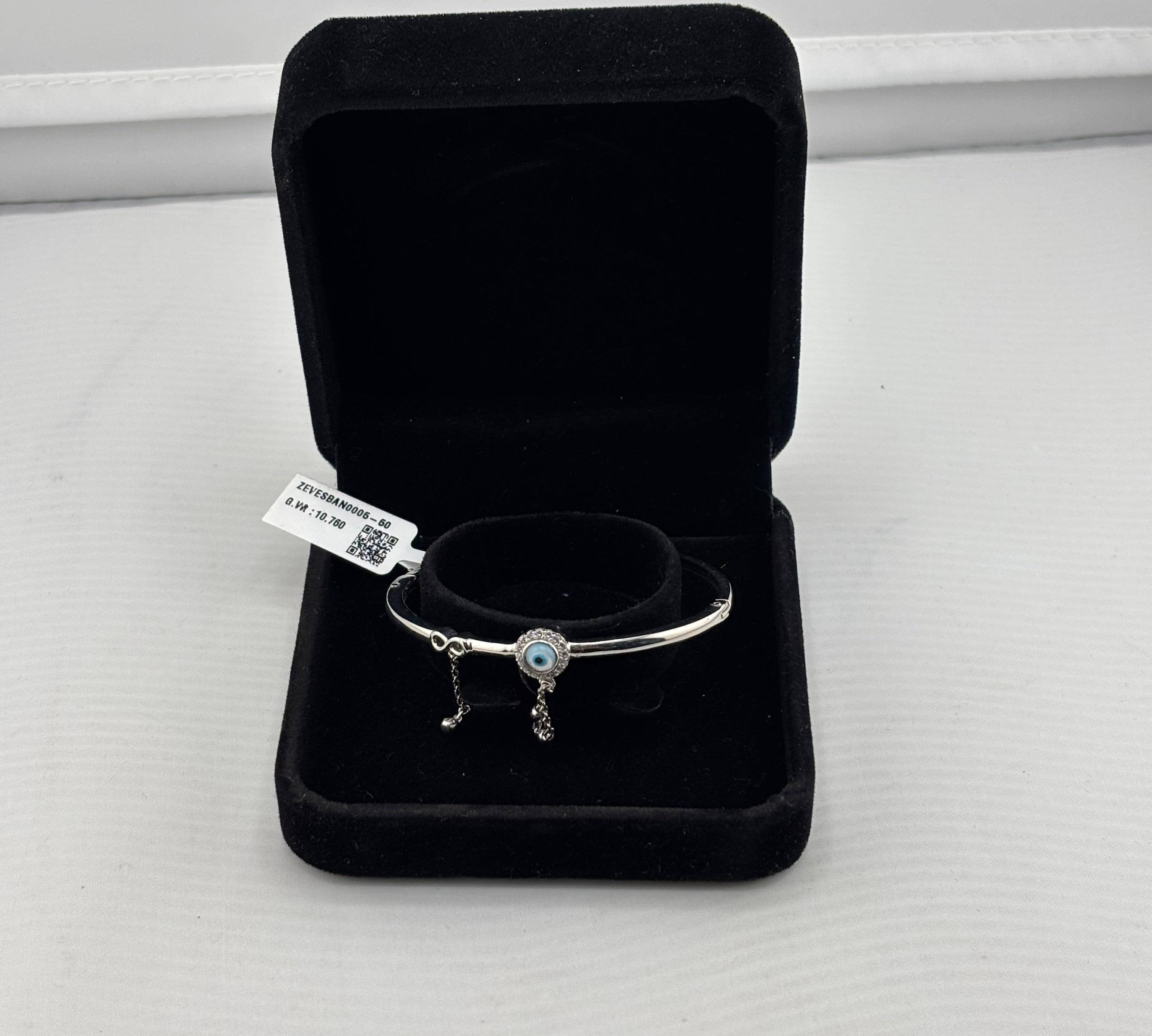 925 Sterling Silver Evil Eye Charm Women’s Bracelet