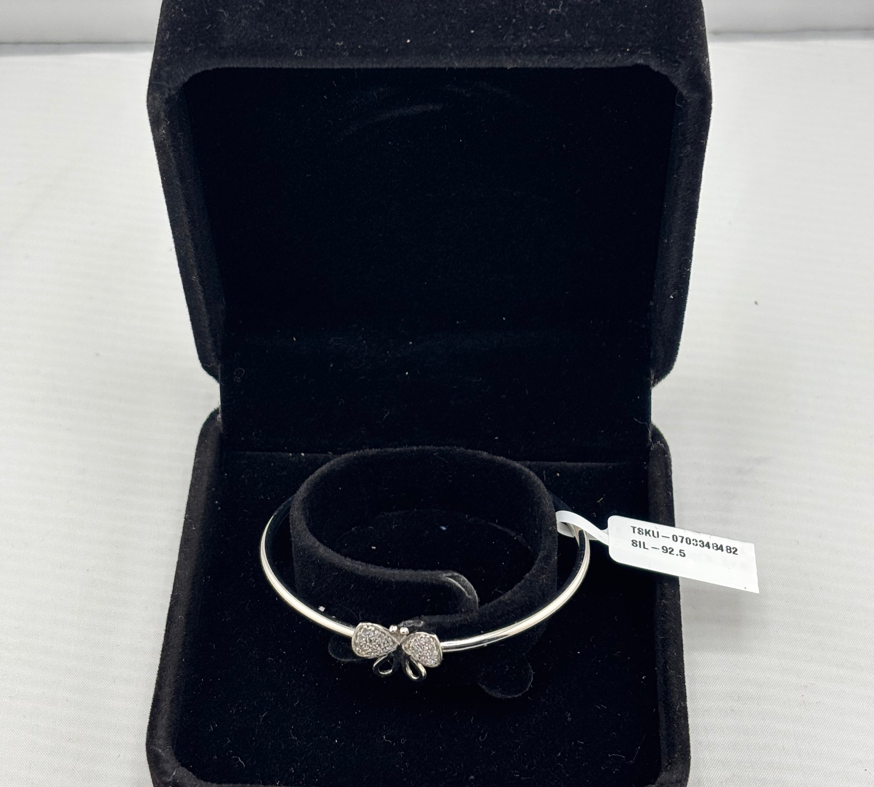 925 Sterling Silver Bow CZ Women’s Bracelet | 6g