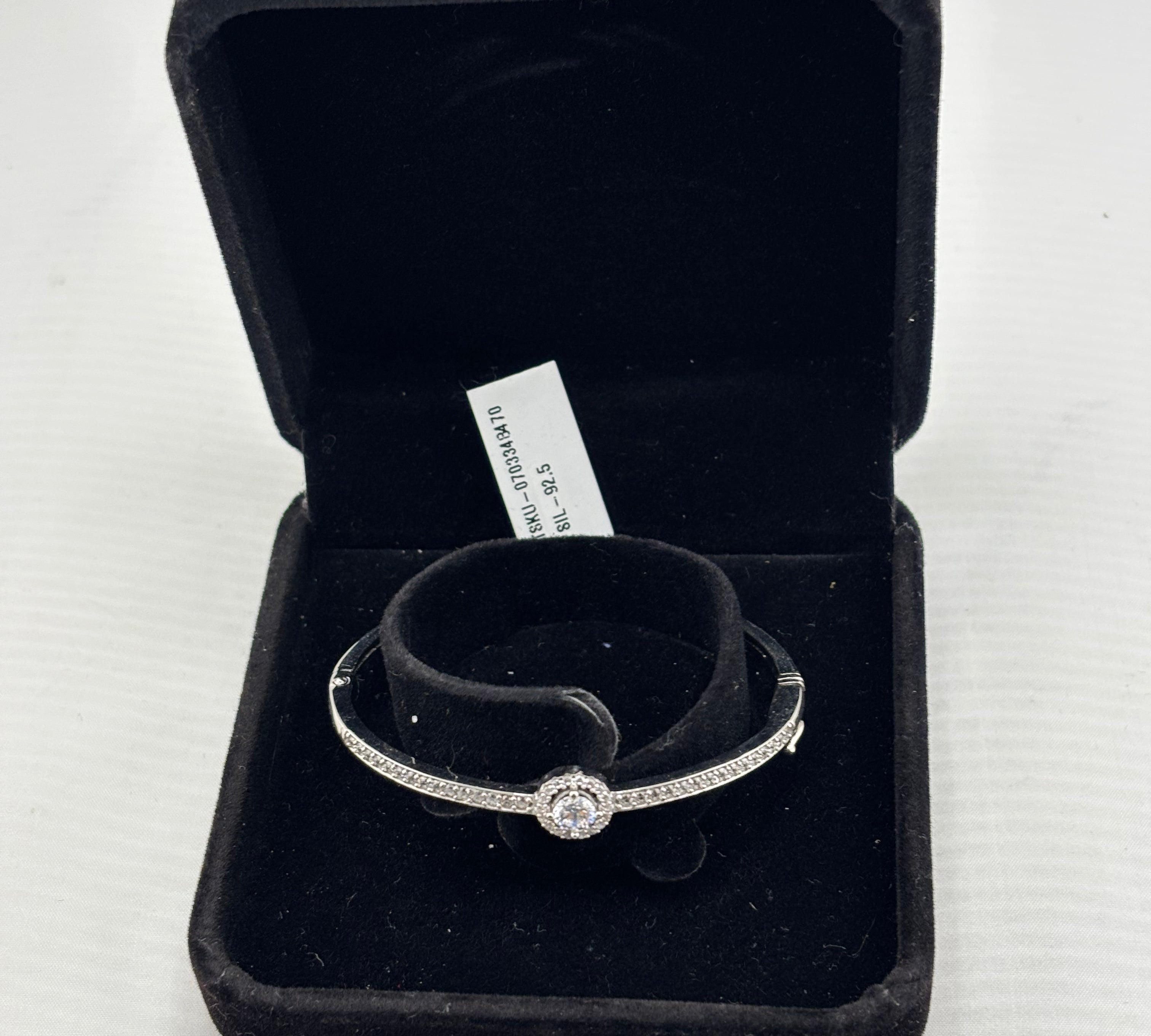 925 Sterling Silver Halo CZ Women’s Bracelet | 8g