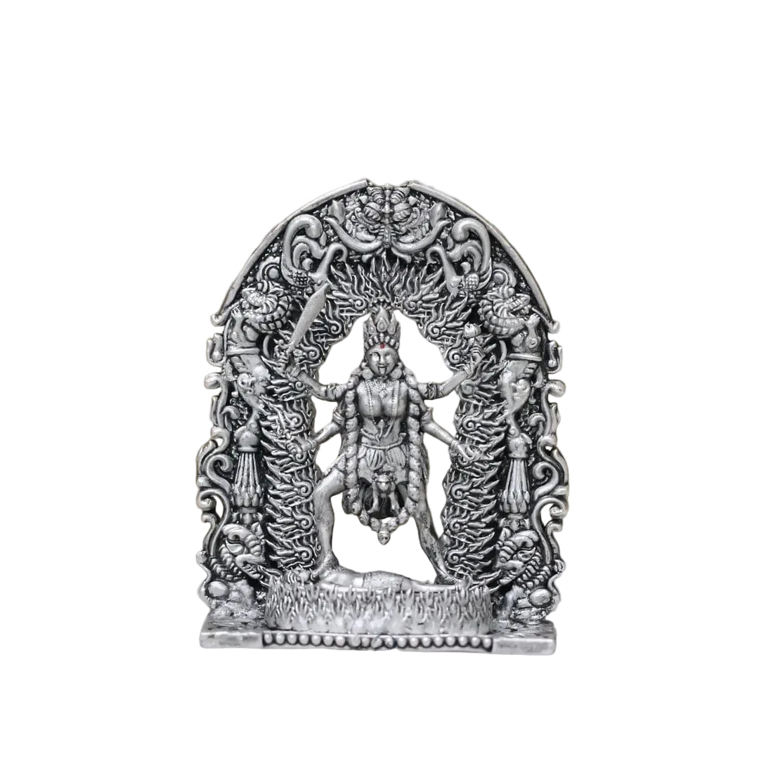 Silver Maa Kaali – Spiritual Devi Murti for Temple Decor & Festivals