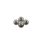 Ahoi Ashtmi Silver Fluted Spacer Beads Set of 4 (5.35g)