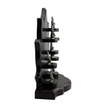 Asht Laxmi with wooden base silver idol