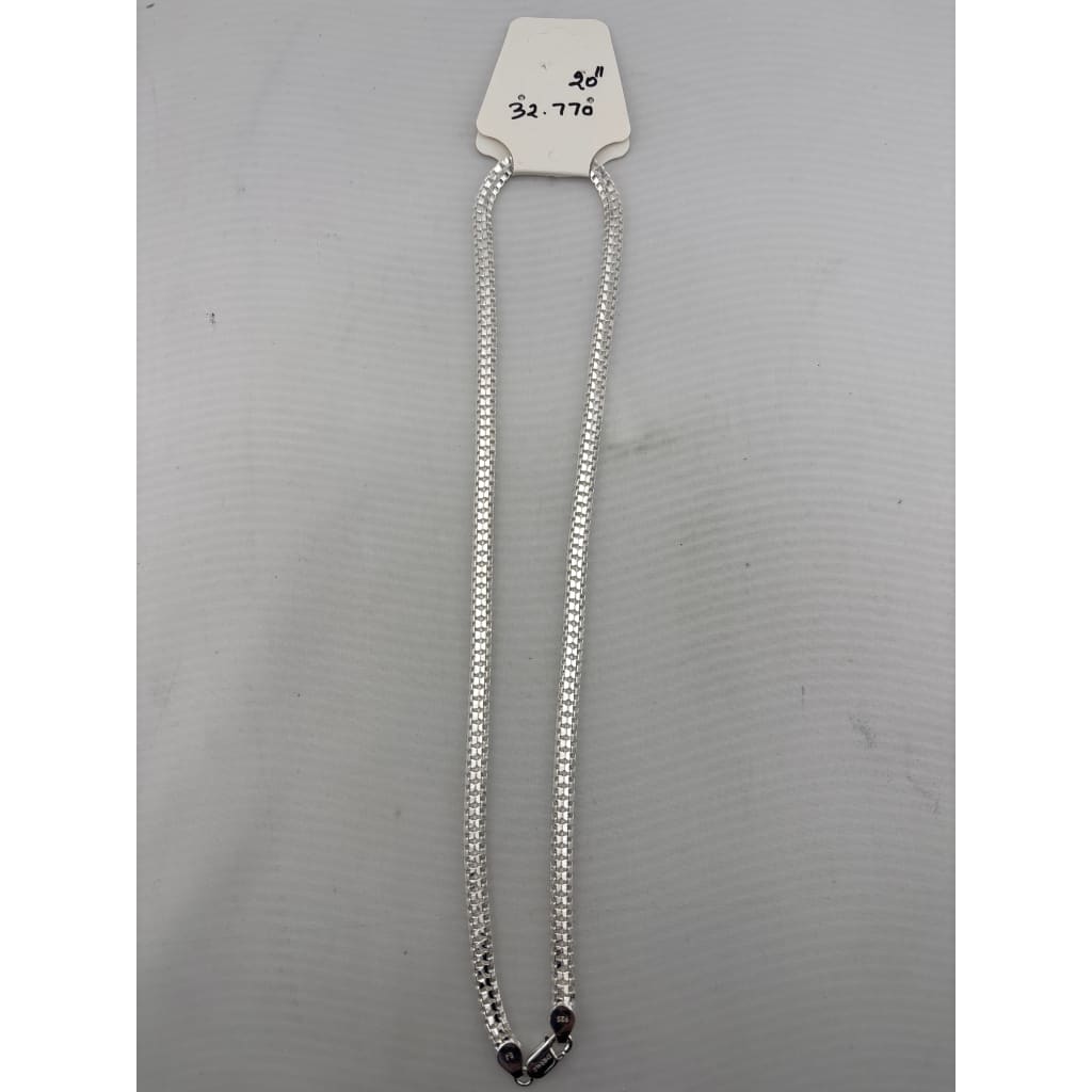 Bismark Double Row 925 Sterling Silver Chain Necklace – view 2
