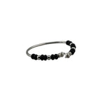 Black Bead Silver Kada Bracelet – nazariya for new born to 6 months