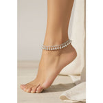 Cascade Bead Dangle Silver Anklet – 99.9% Pure Silver – Weight:22g