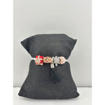 Charm Beaded Silver Bracelet – 925 Sterling Silver Kada with Designer Charms & Tassel