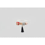 Charm Beaded Silver Bracelet – 925 Sterling Silver Kada with Designer Charms & Tassel