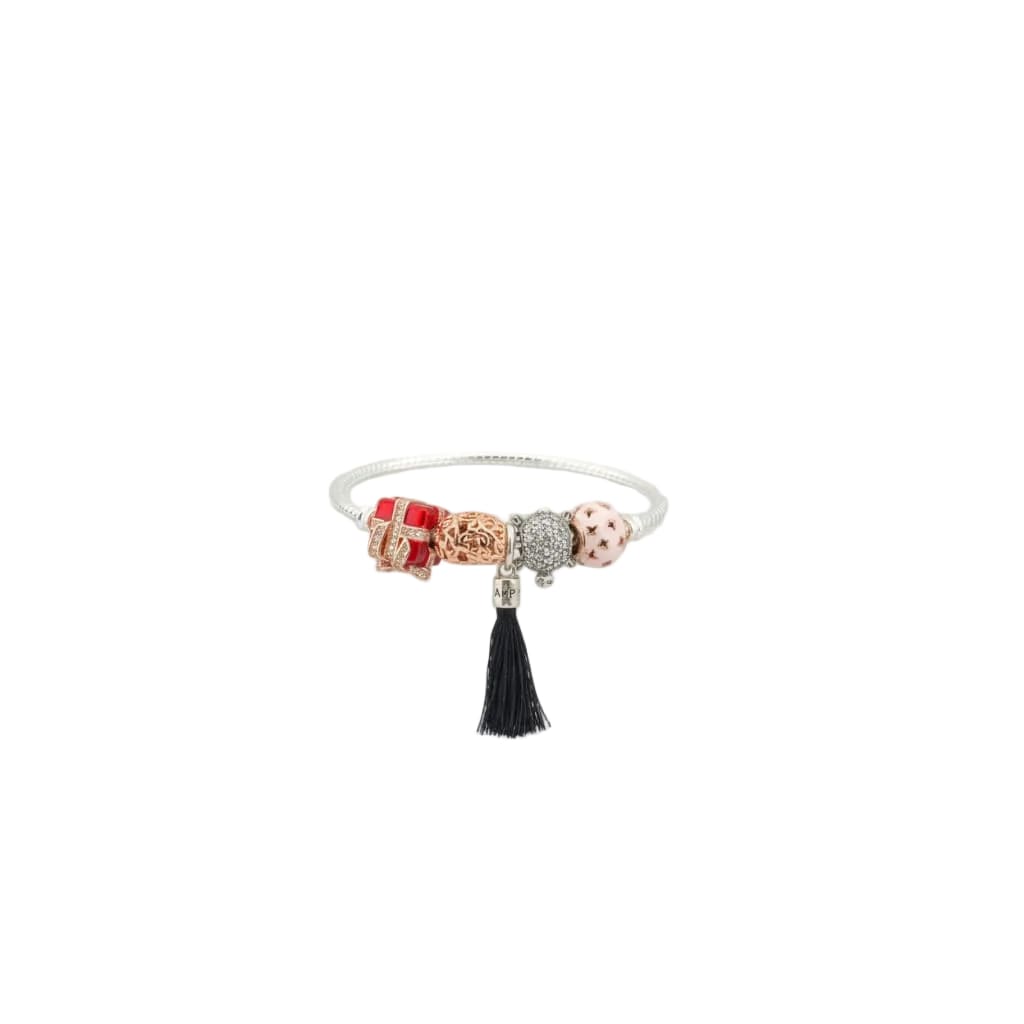 Charm Beaded Silver Bracelet – 925 Sterling Silver Kada