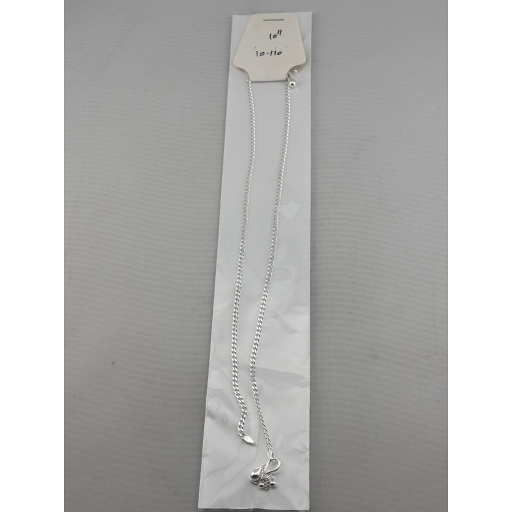 Charm Drop Silver Chain in 925 Sterling Silver