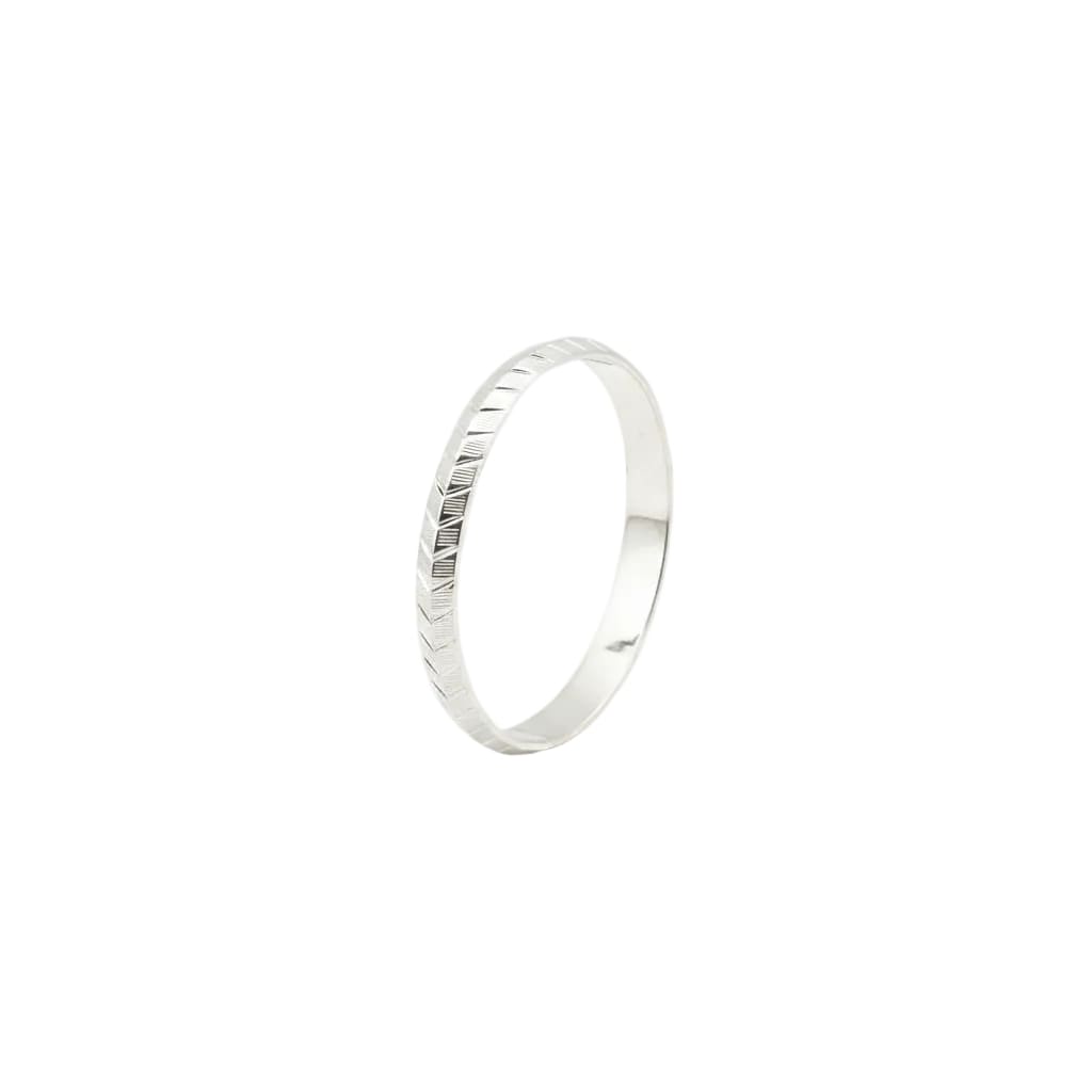 Chevron Pattern Silver Kada – 925 Sterling Silver Bracelet