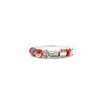 Christmas Charm Silver Bracelet – 925 Sterling Silver Kada with Santa, Train & Holiday Beads