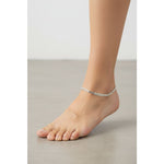 Cuban Link Silver Anklet in 925 Sterling Silver