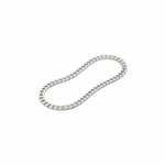 Classic Cuban Link Silver Anklet in 925 Sterling Silver | Bold Flat Link Anklet (10 Inch)(27g)