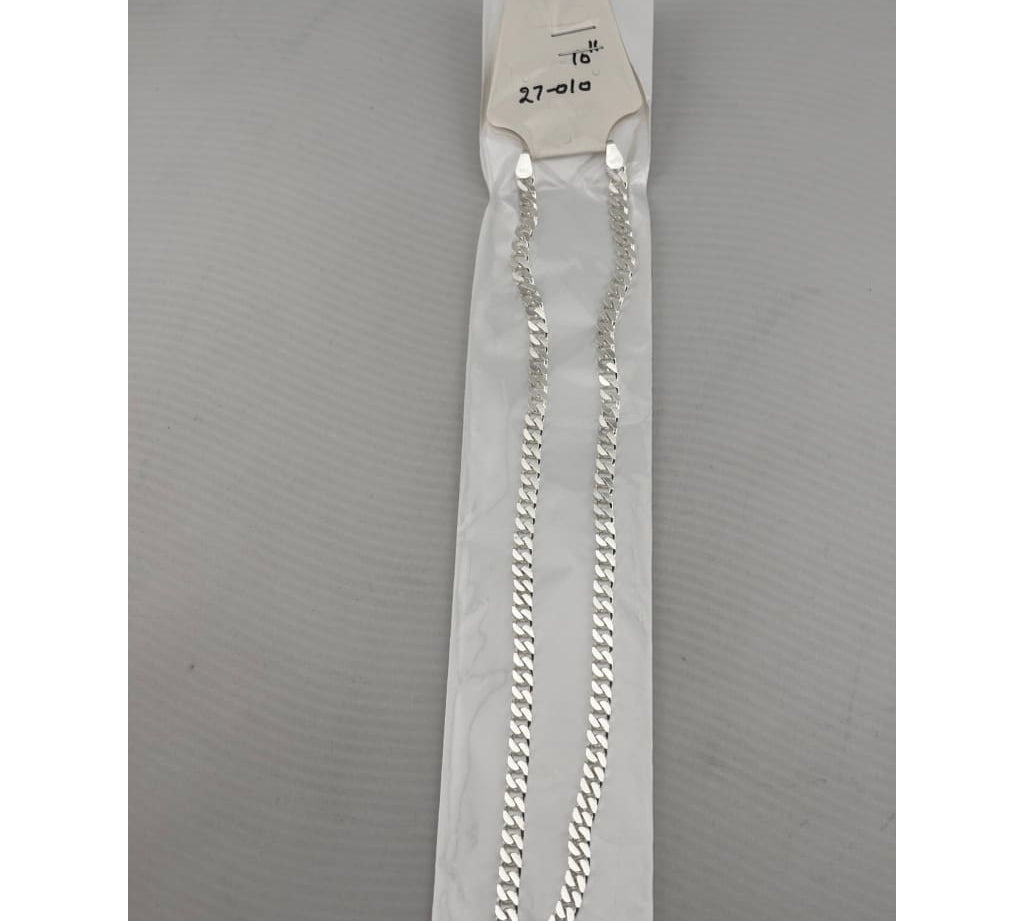 Cuban Link Silver Anklet in 925 Sterling Silver