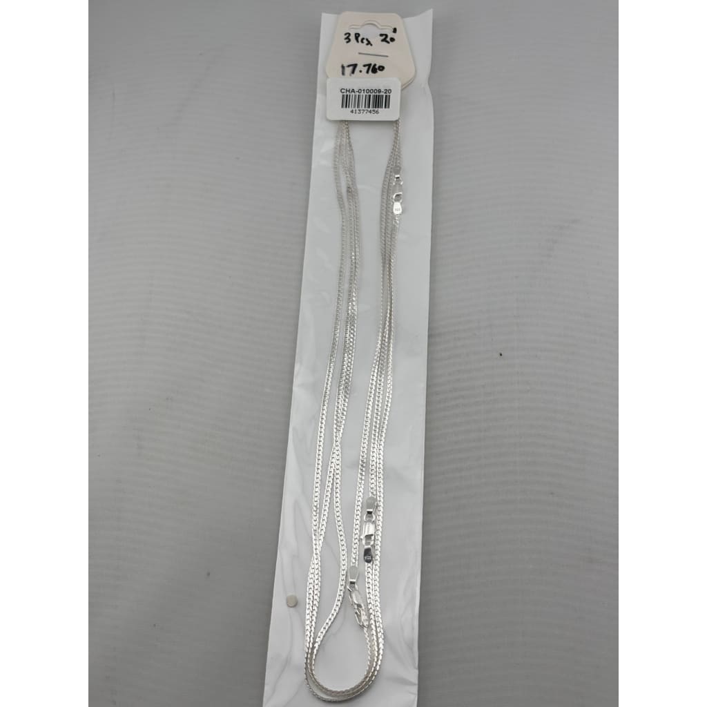 Classic Flat Curb Silver Chain 925 | Medium Width Sterling