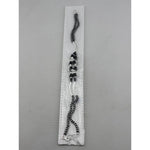 Curved Connector Black Beaded Nazariya Anklet in 925 Sterling Silver