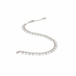 Dainty Disc Charm Anklet – 925 Sterling Silver – Adjustable Italian Design-
