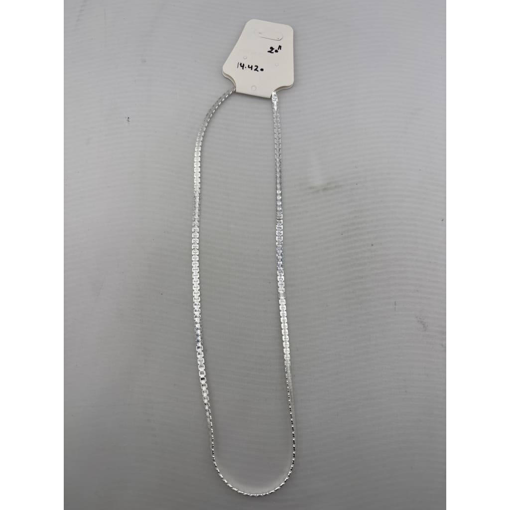 Diamond Cut Box Silver Chain 925 Silver (20 Inch, 14.42g) – view 2