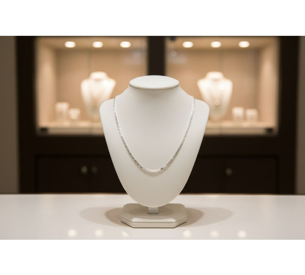 Diamond Cut Curb Silver Chain 925