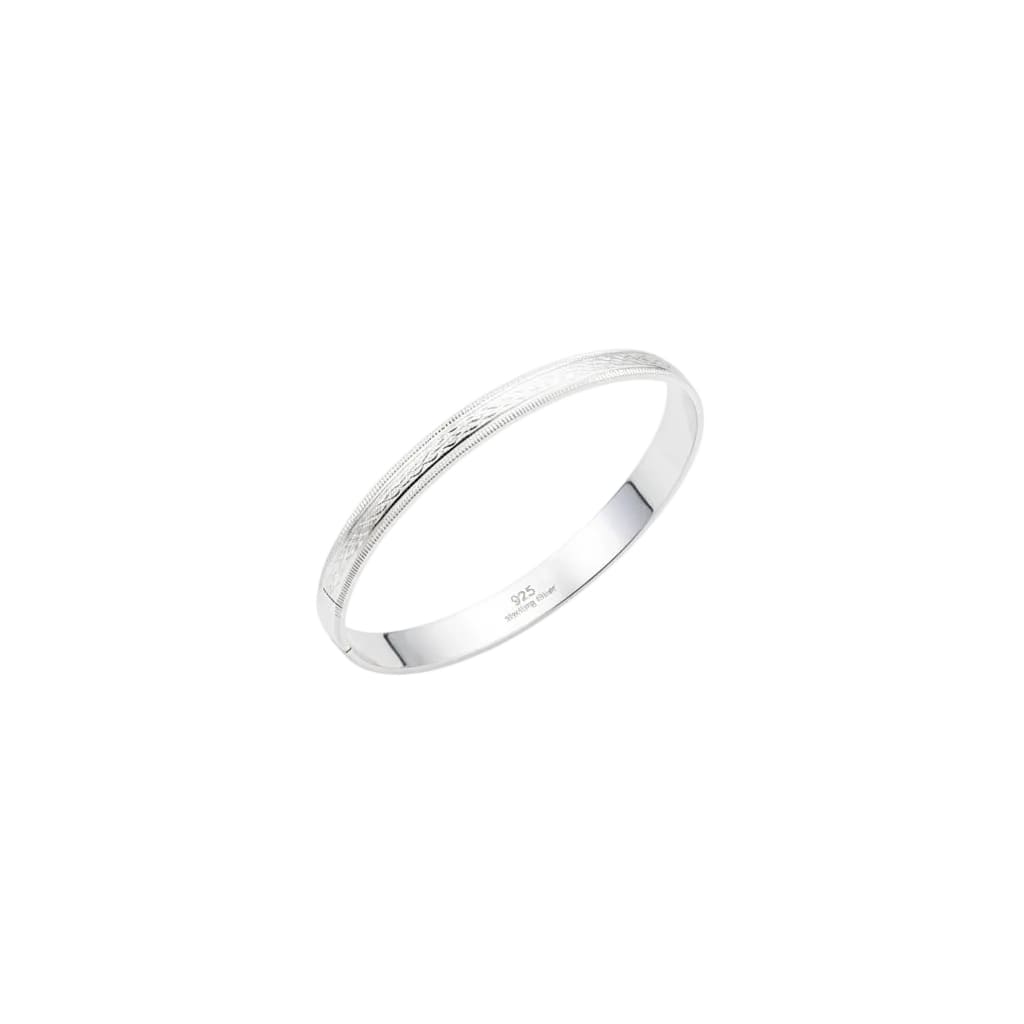 Diamond Cut Pattern Silver Kada – 925 Sterling Silver