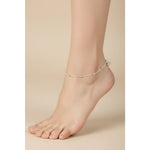 Dotted Grace Minimal Silver Anklet – 99.9% Pure Silver – Adjustable – 14g