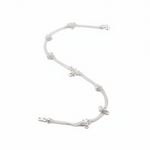 Double Chain Charm Silver Anklet – 99.9% Pure Silver – Weight:27g