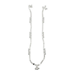 Dual Chain Wave Silver Anklet – 99.9% Pure Silver – Ghungroo Style – Adjustable – 36.80 g