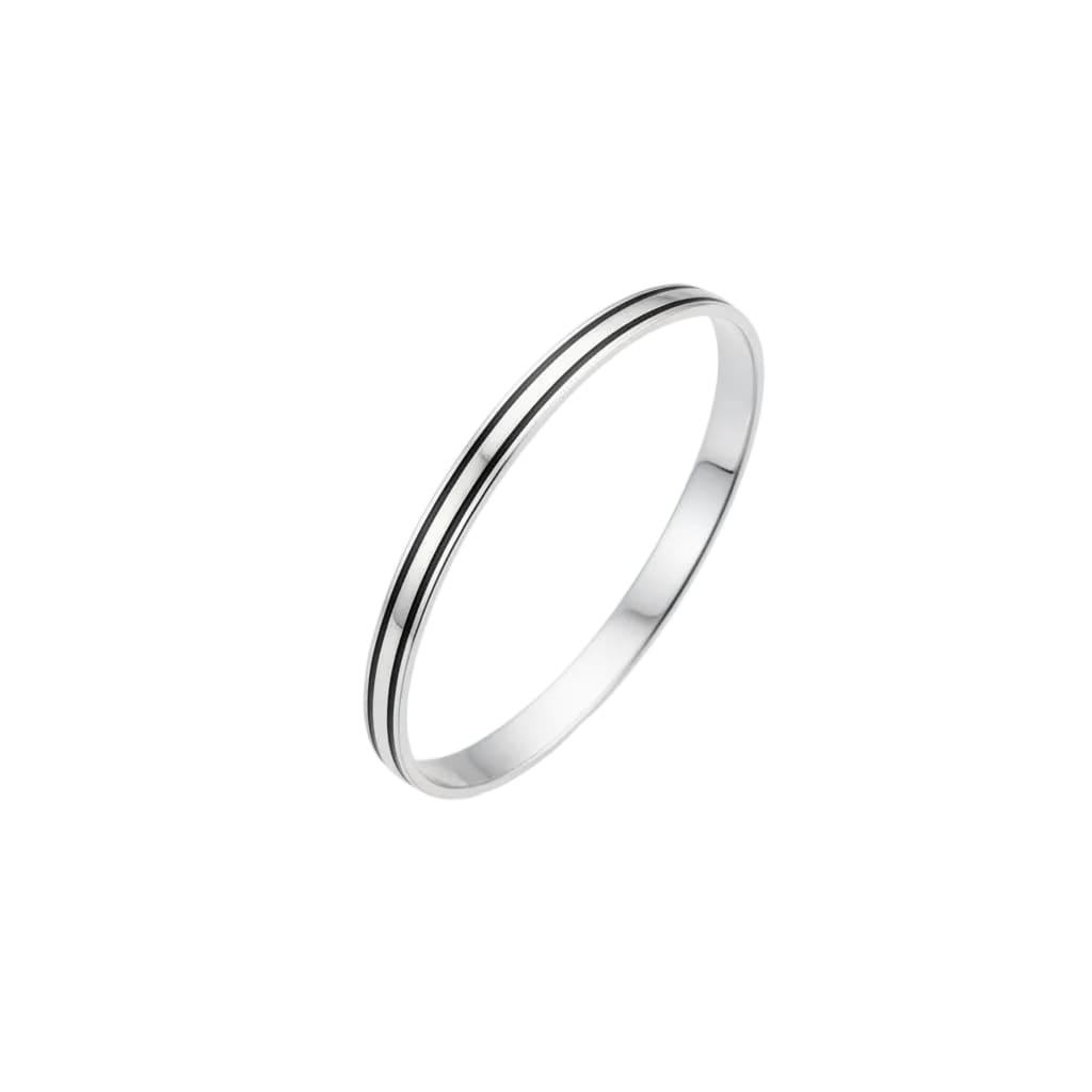 Dual Line Silver Kada – 925 Sterling Silver Bracelet