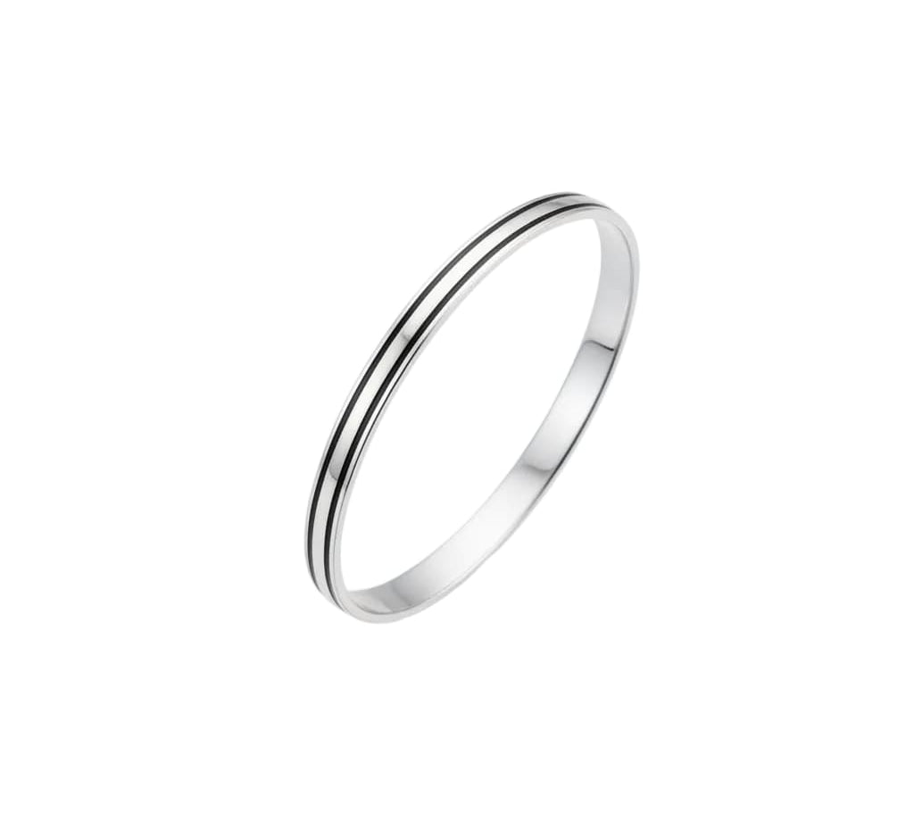 Dual Line Silver Kada – 925 Sterling Silver Bracelet