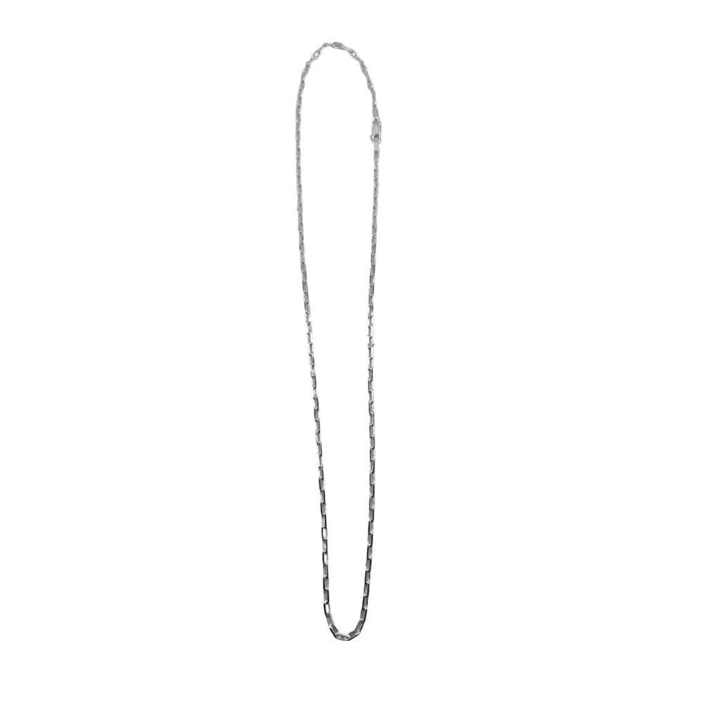 Elongated Cable Silver Chain 925 Silver (20 Inch, 6g)
