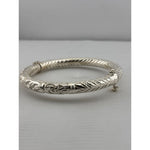 Engraved Hinged Kada Anklet – 925 Sterling Silver Thick Traditional Anklet – 66g